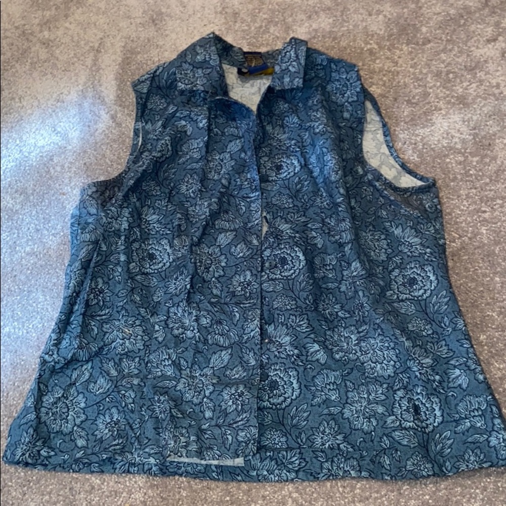 Denim button up top! Never worn before